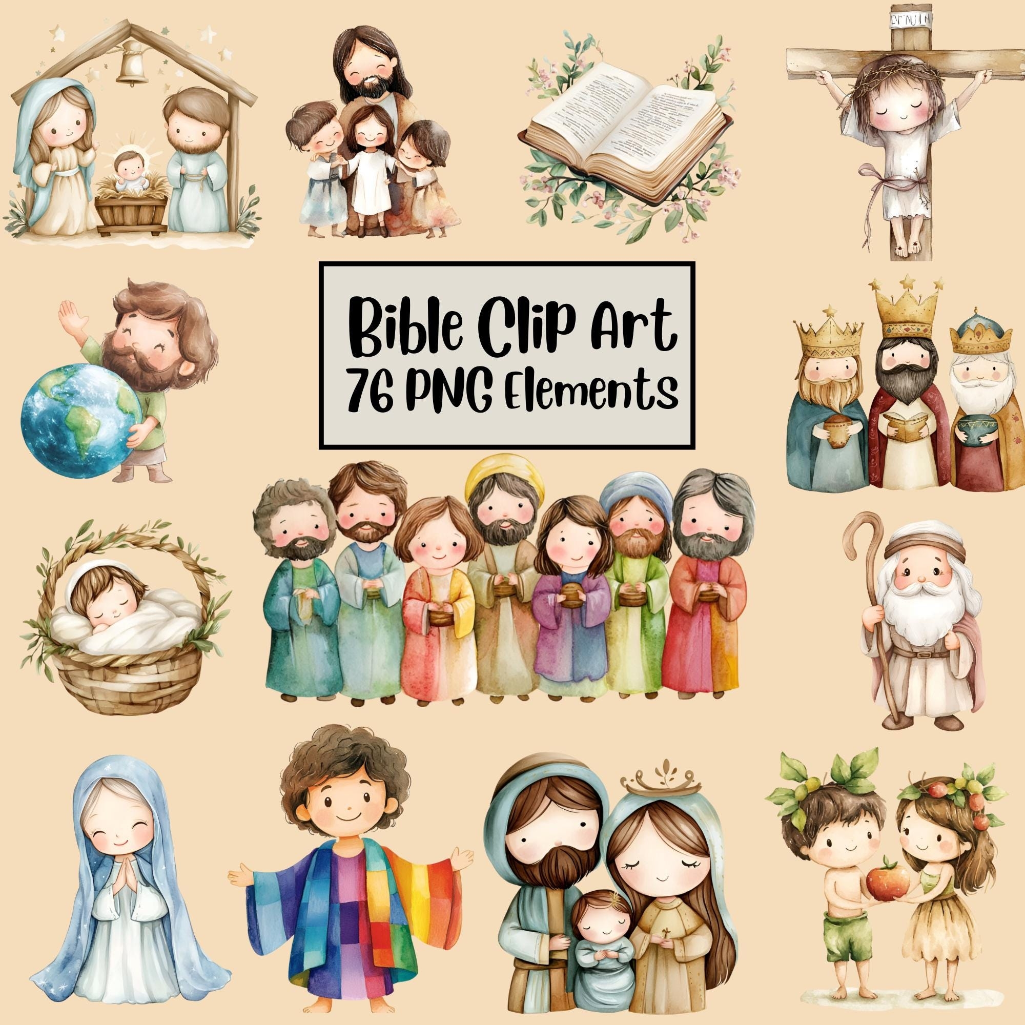 Bible Stories Clipart Bundle Christianity Clipart Biblical 