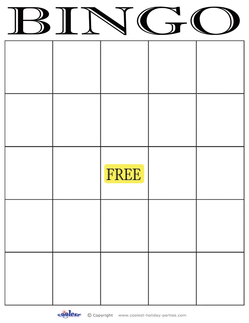 Blank bingo 5x5 Coolest Free Printables Worksheets Library