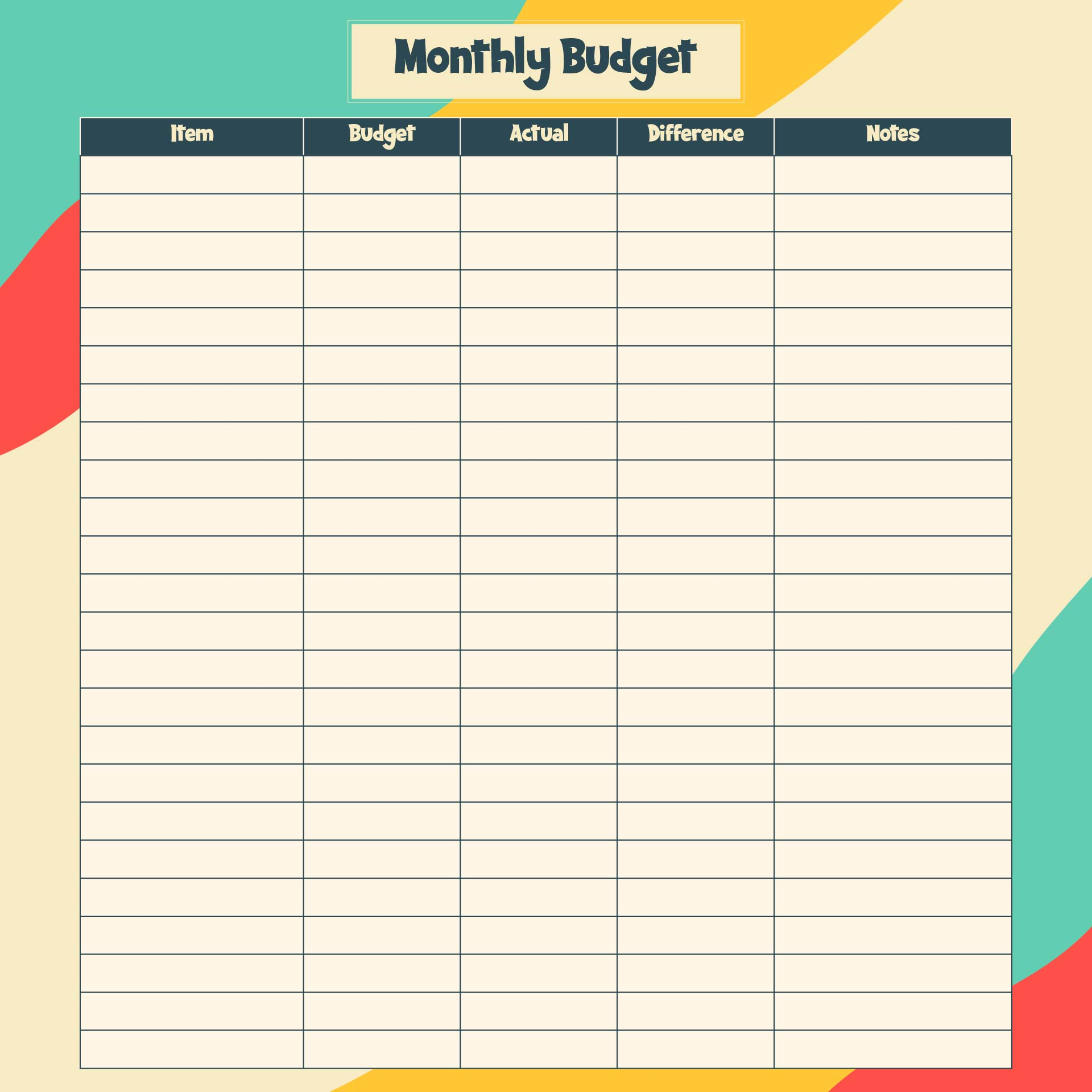 Blank Budget Spreadsheet 10 Free PDF Printables Printablee