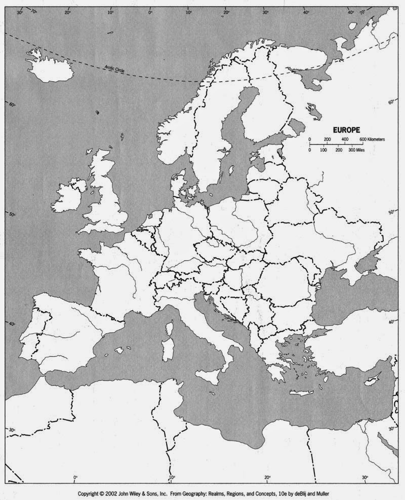 european map blank printable