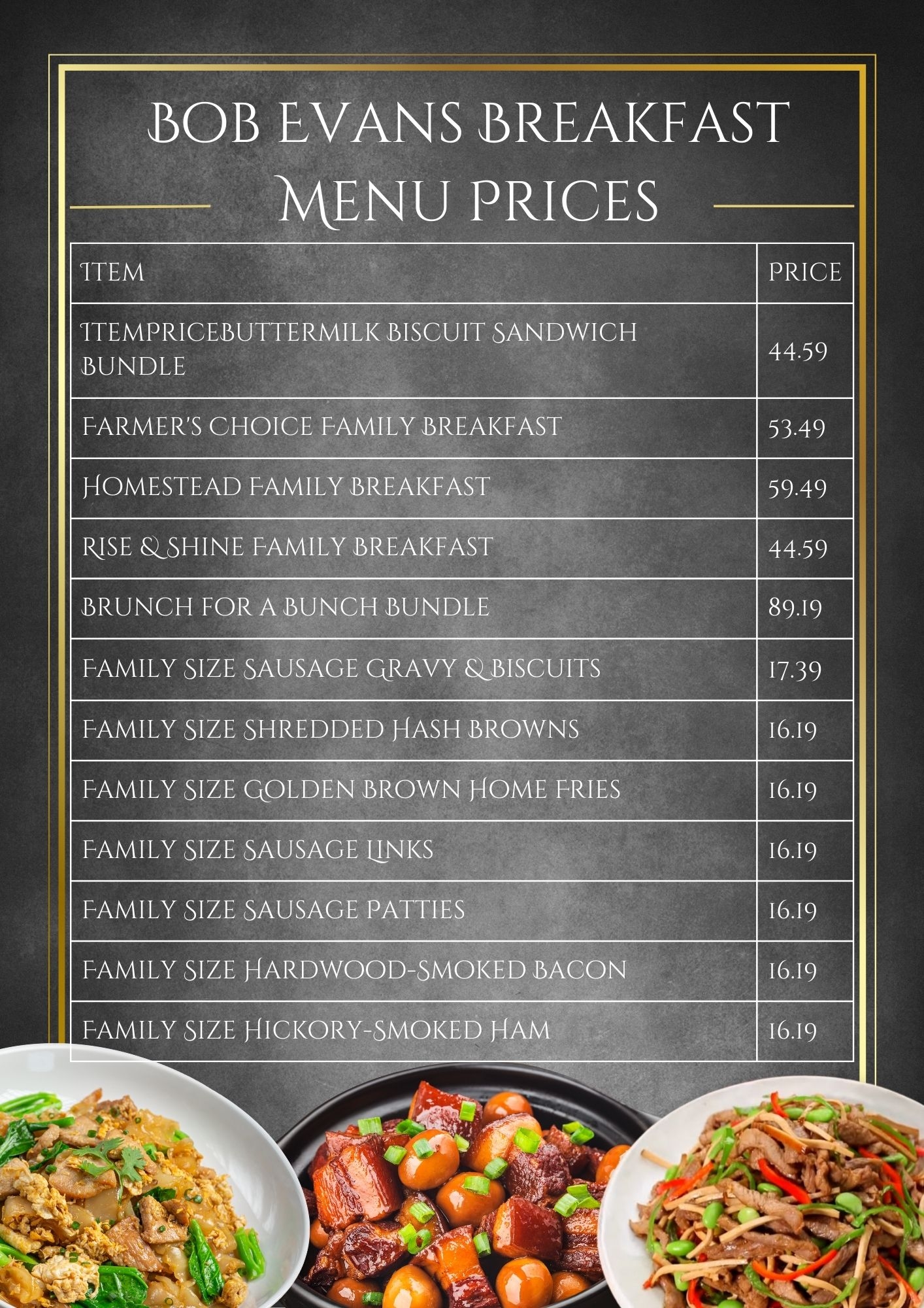 bob evans printable menu