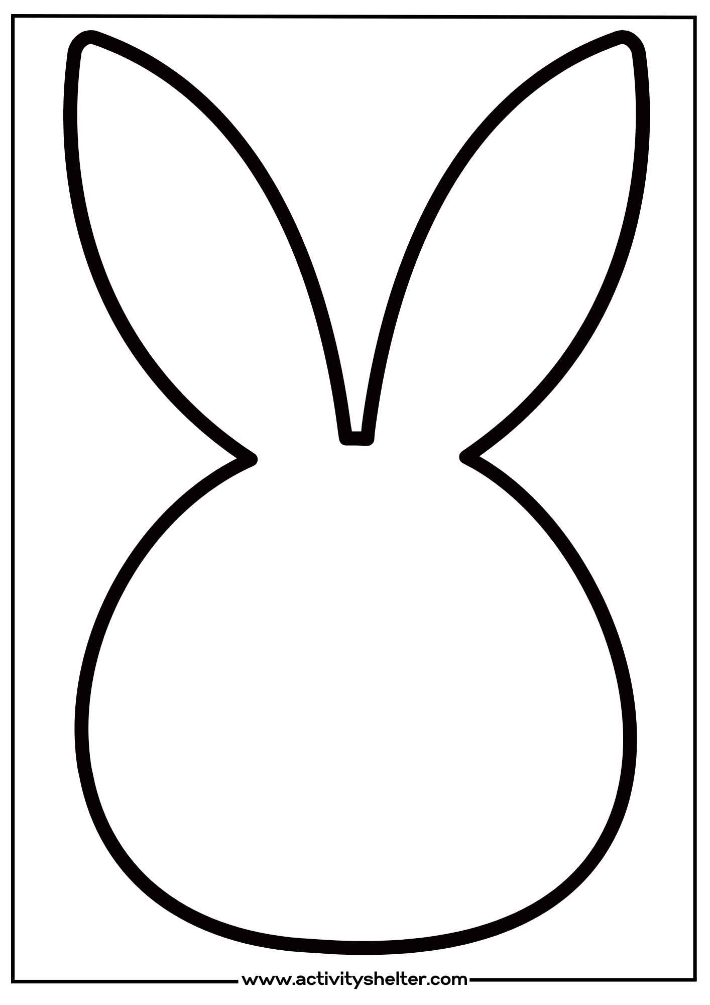 Bunny Template Printable Activity Shelter