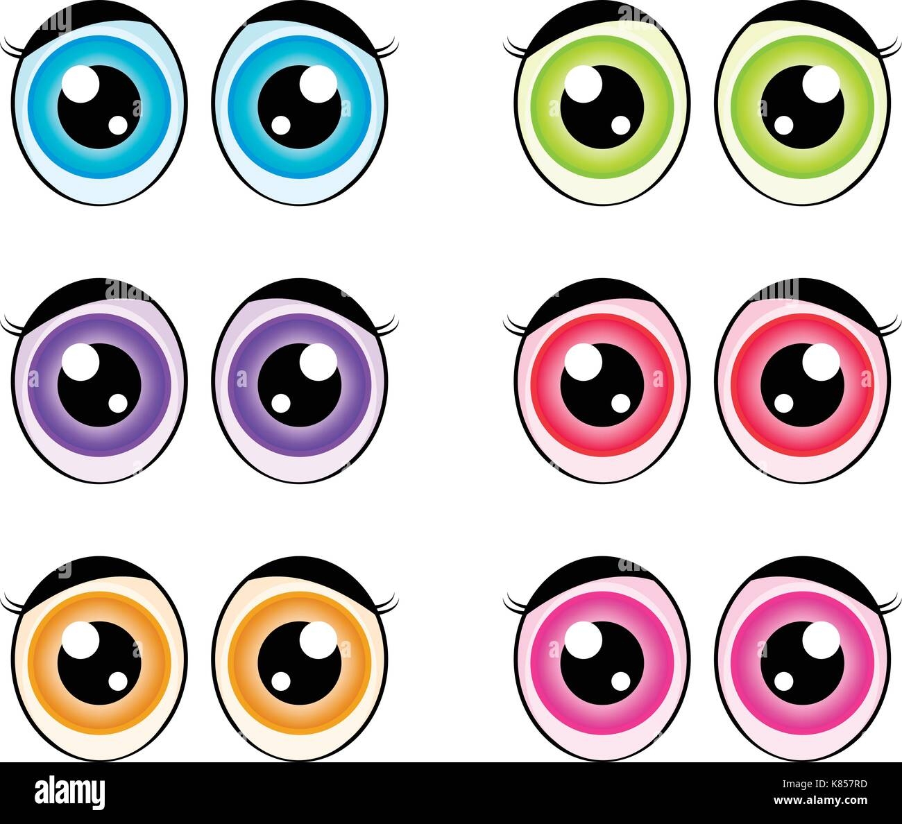 Cartoon Eyes Expression Vector Silhouette Symbol Icon Design Beautiful Illustration Isolated On White Background Stock Vector Image U0026 Art Alamy