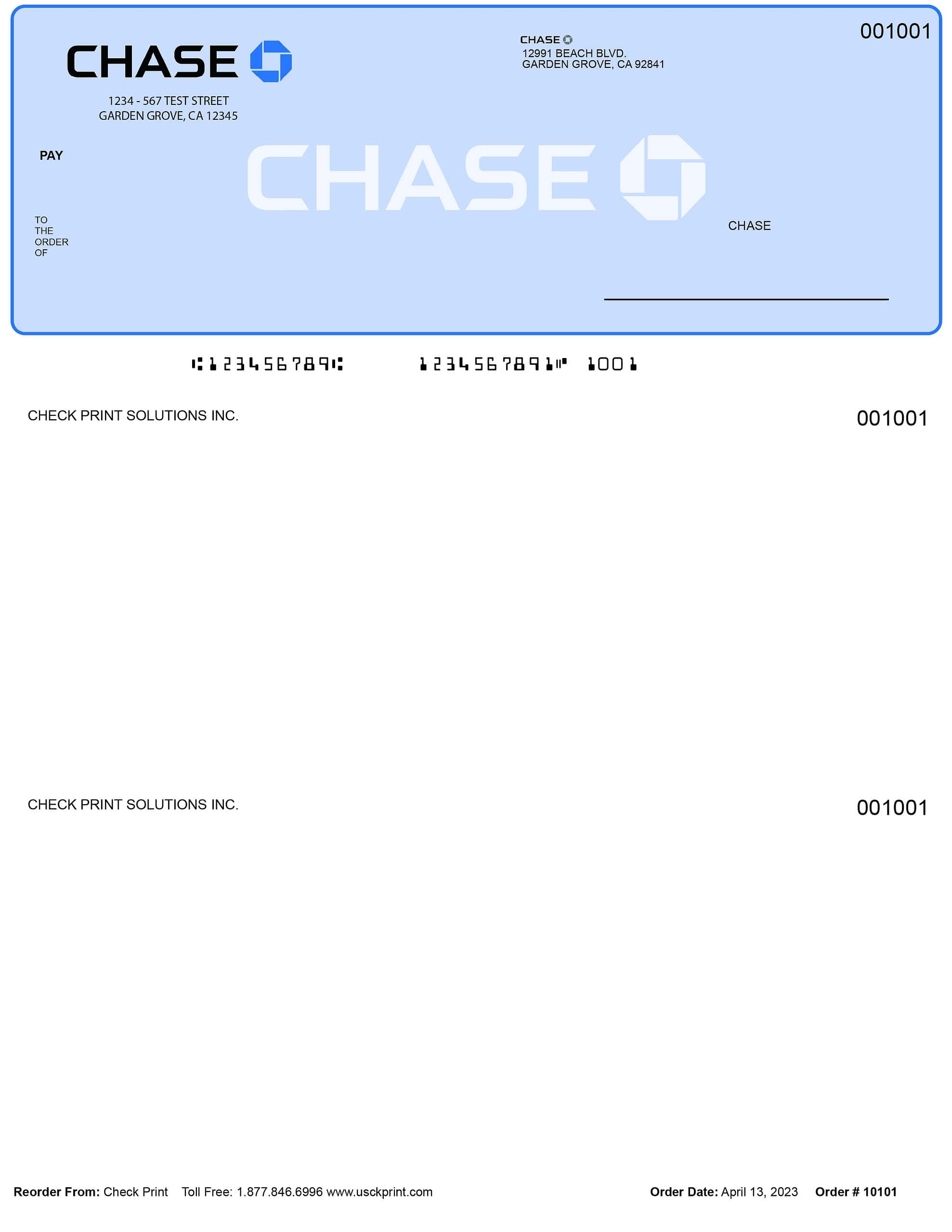 Chase Checks Order Checks Online Check Print