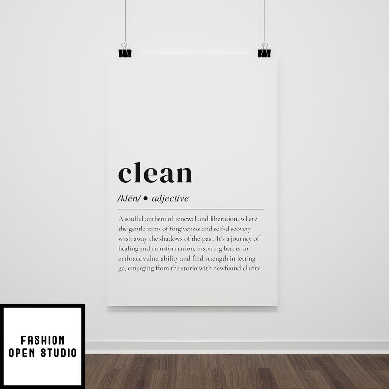 Clean Inspired Song Lyrics Printable Poster Taylor Swift Poster