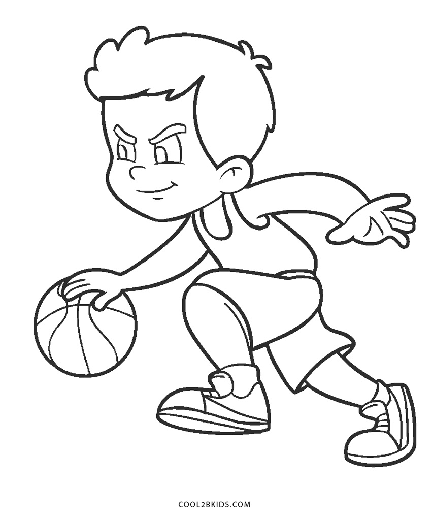 Coloring Pages Free Printable Sports Basketball Coloring Pages