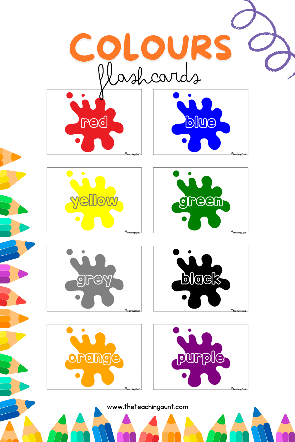 free color flashcards printable
