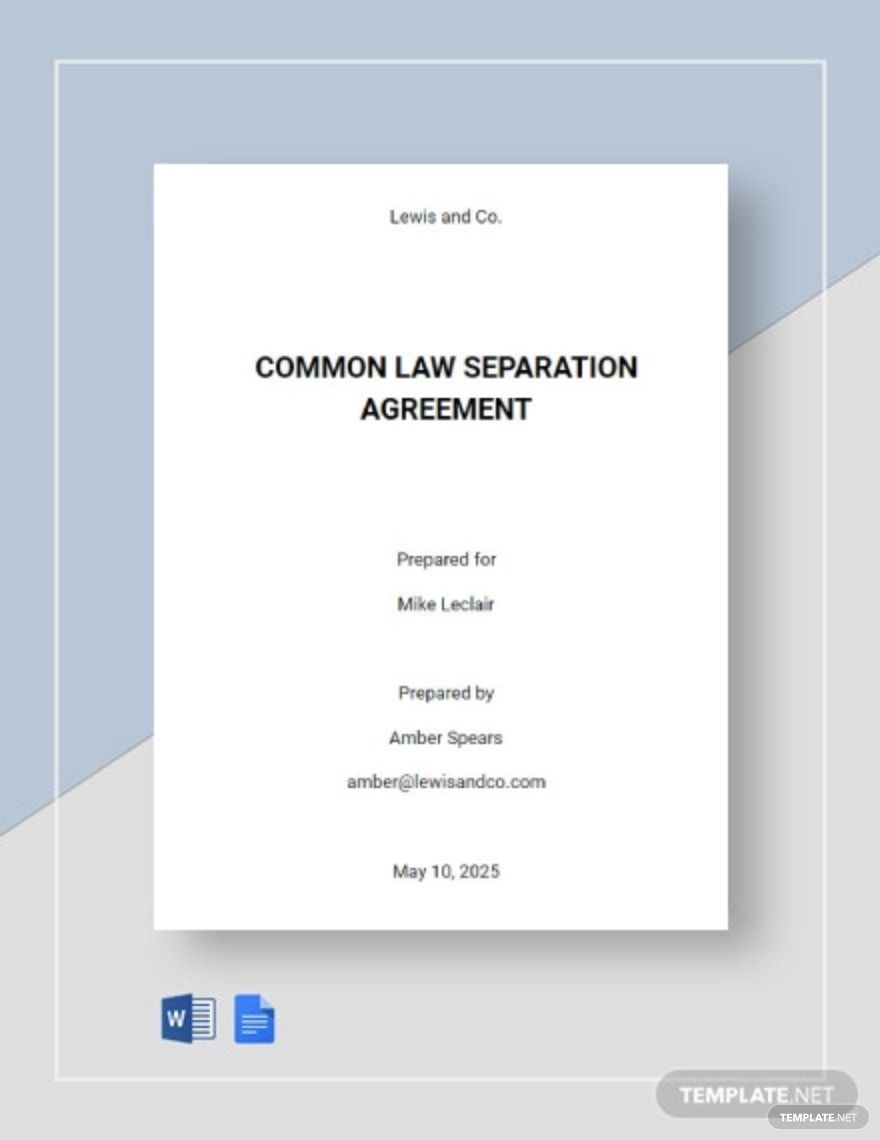 printable separation agreement