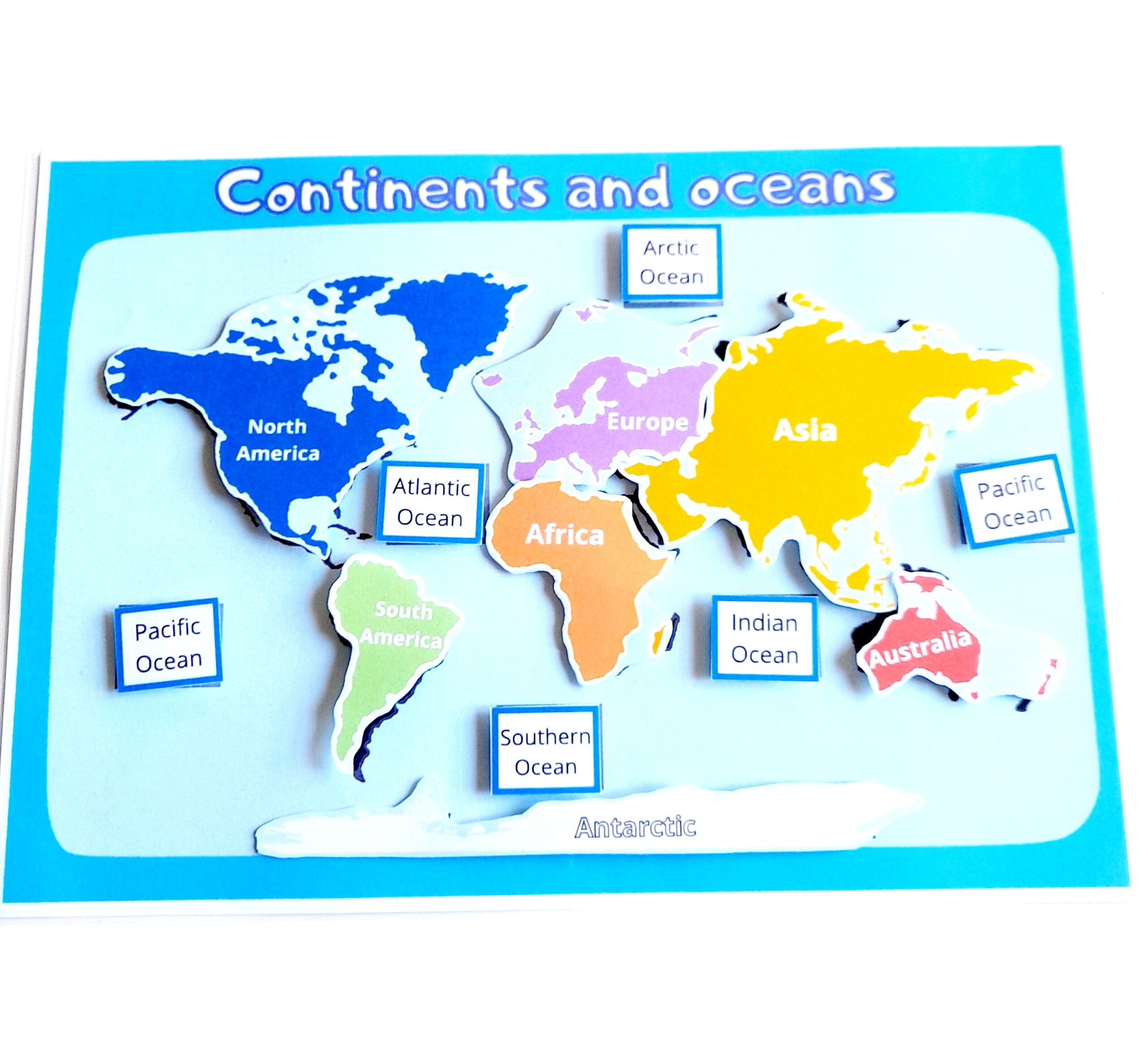 printable 7 continents map