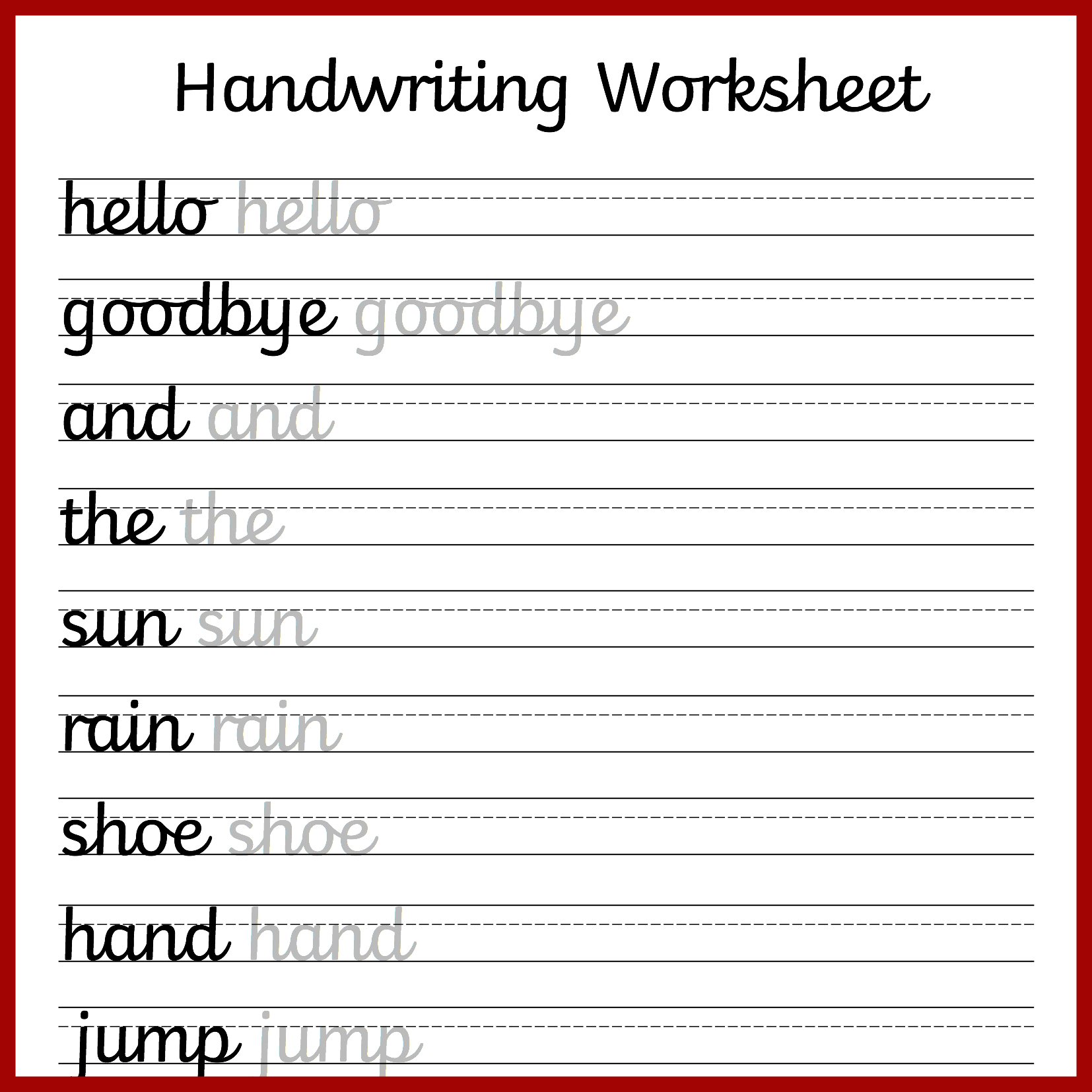 cursive workbook printable