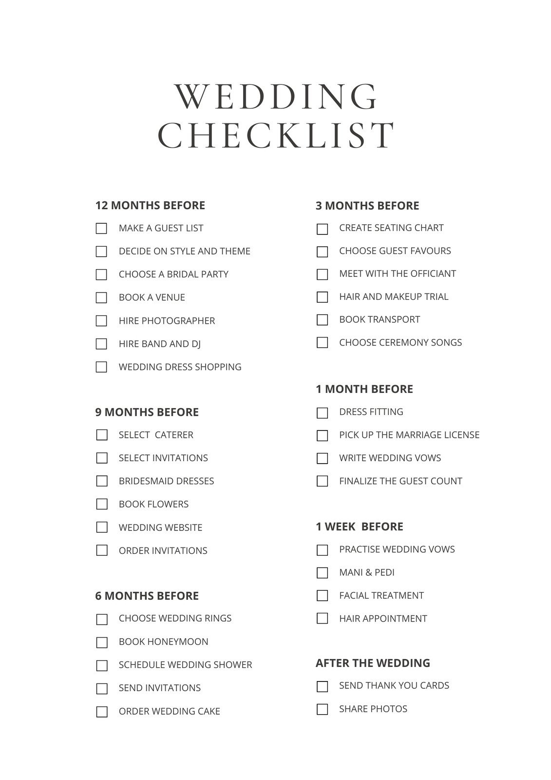 Customize 228 Wedding Checklists Templates Online Canva
