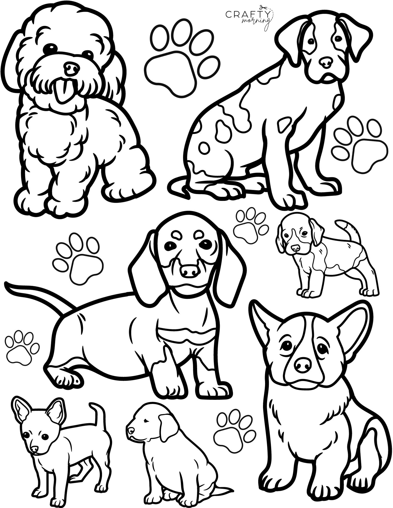 dog coloring sheets printable