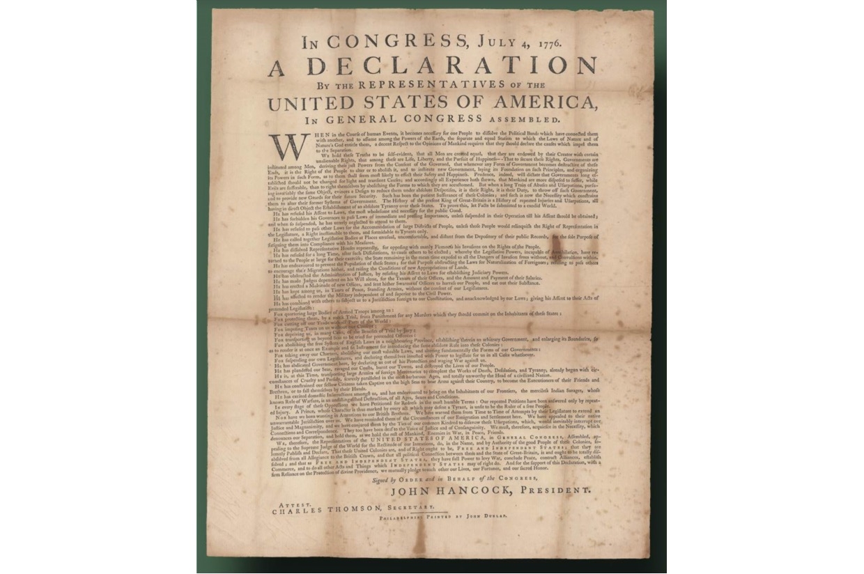 printable declaration of independence