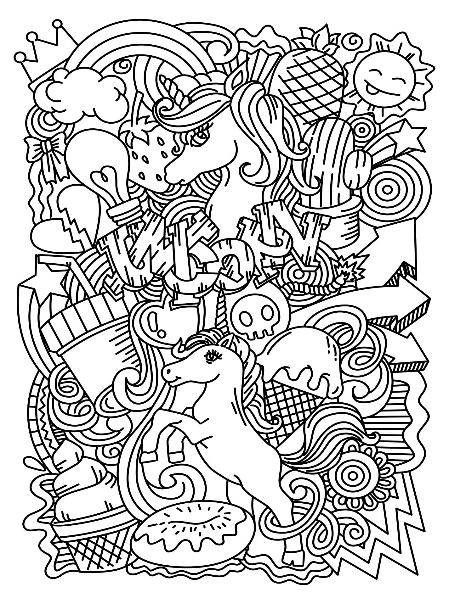 Difficult Coloring Pages Free 6 Free PDF Printables Printablee