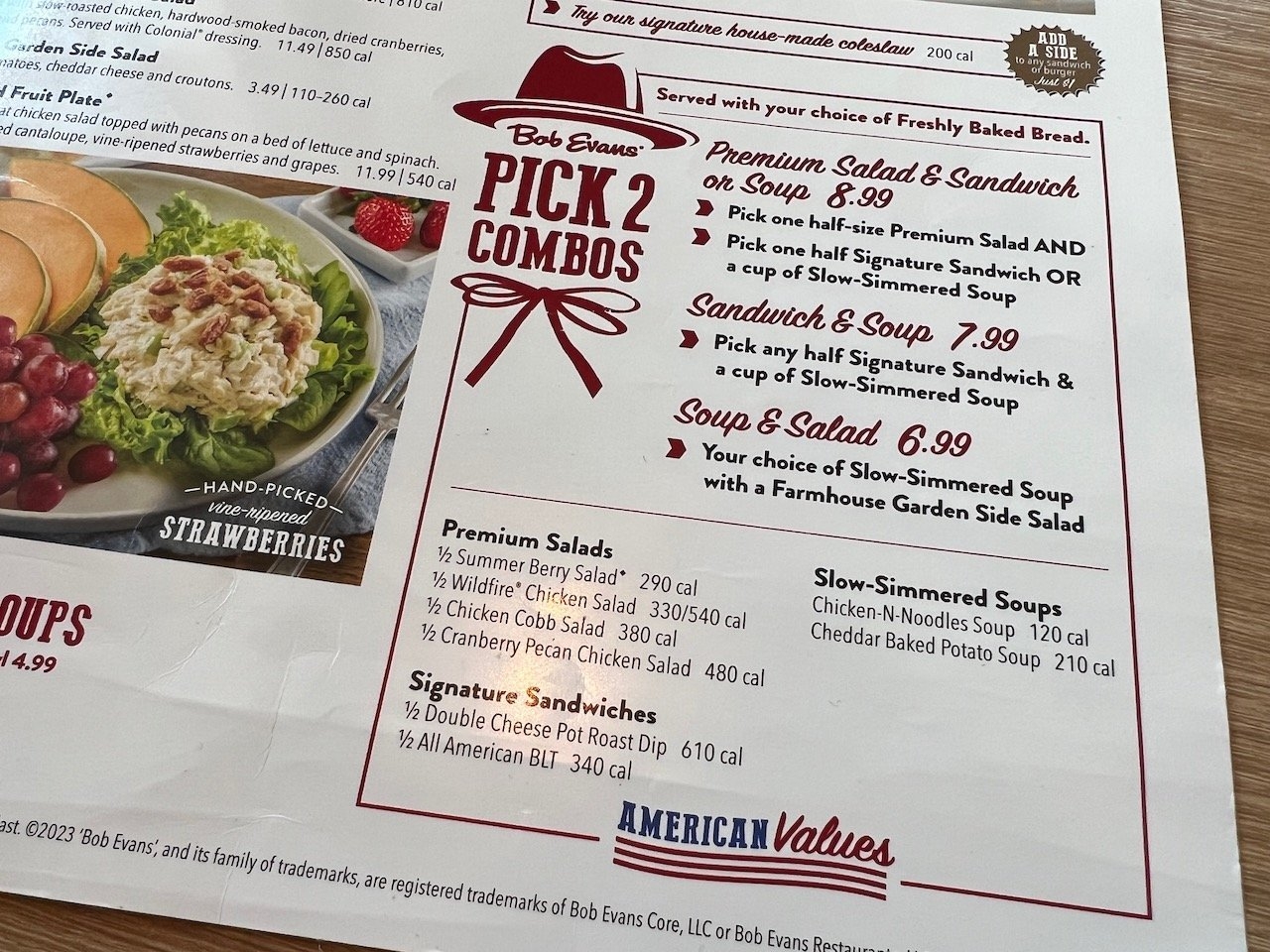 Discover Bob Evans Budget Friendly American Values Menu 