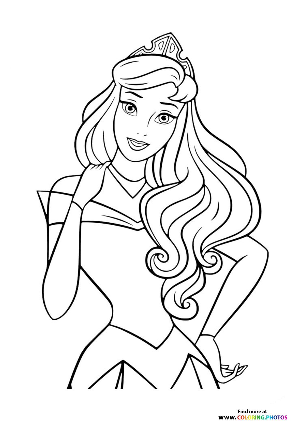 free printable princess colouring pages