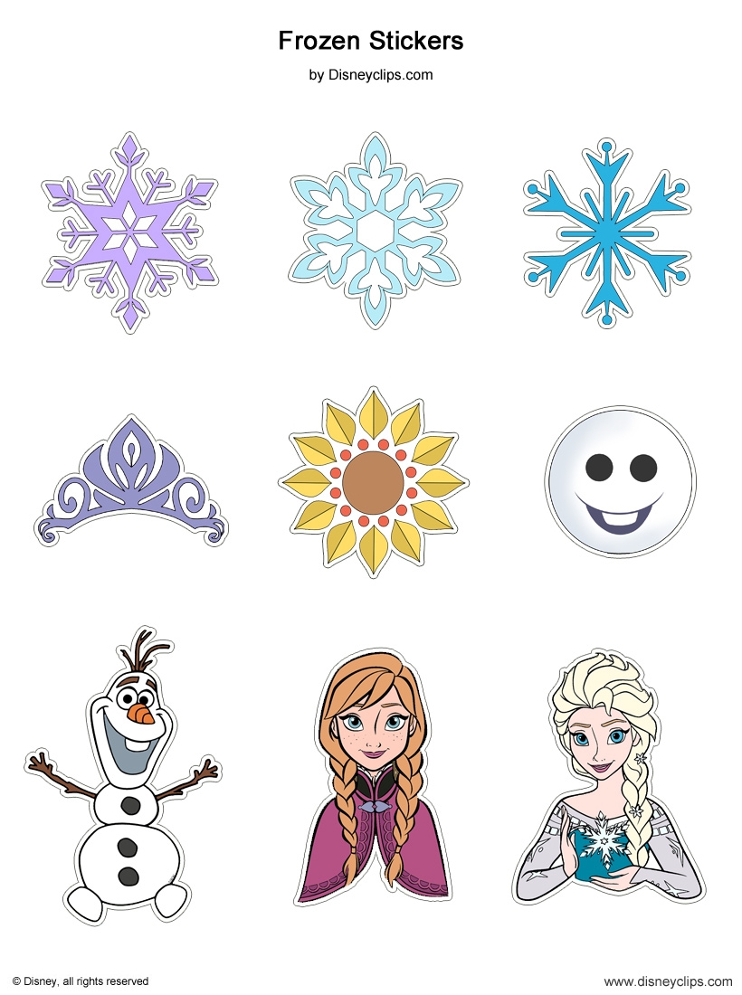 Disney s Frozen Printable Crafts U0026 Activities Cards Stickers 