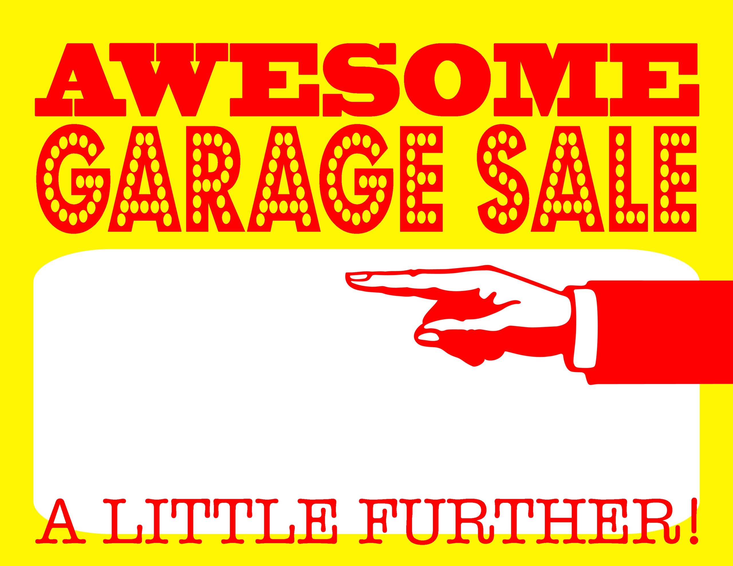 DIY Printable Awesome Garage Sale Signs 