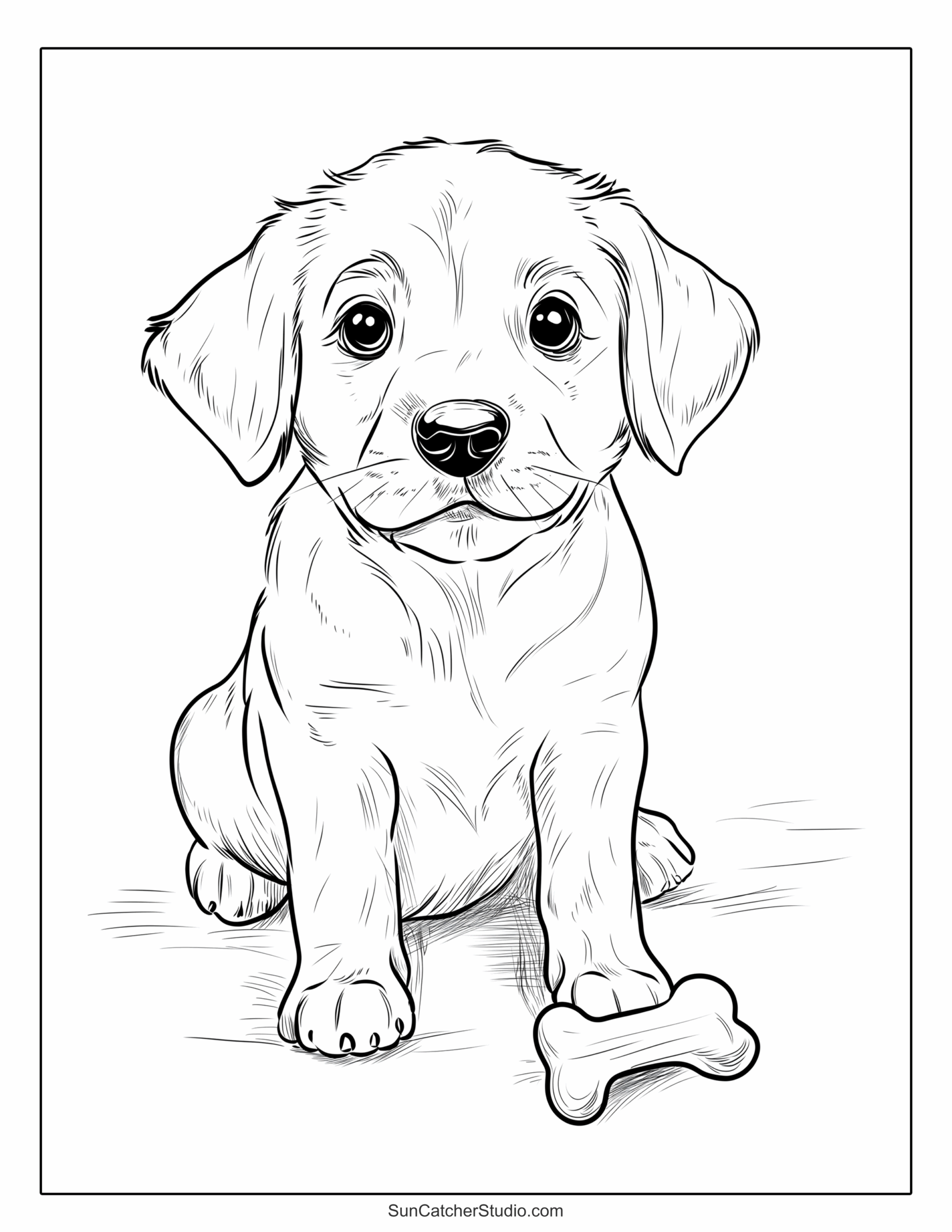 Dog And Puppy Coloring Pages And Coloring Sheets Free Printables