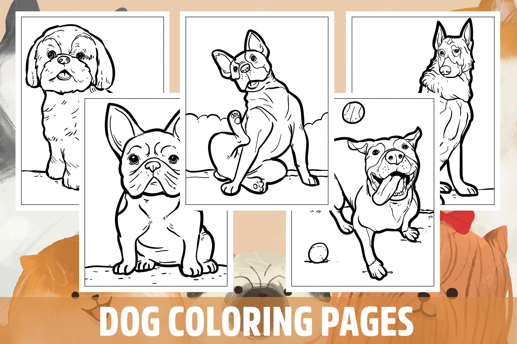 Dog Coloring Pages For Kids Girls Boys Teens Birthday School Activity