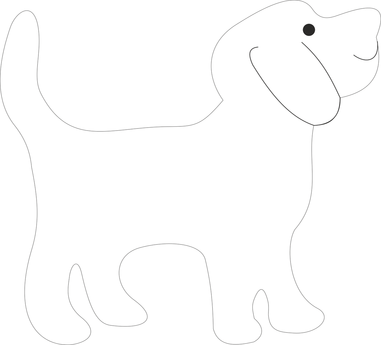 Dog template simple free Vector Graphics free Pictures Free 