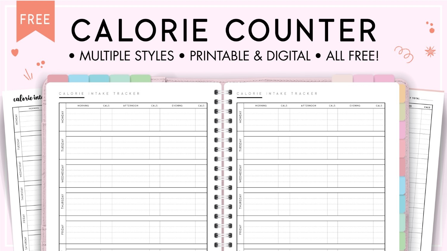 calorie chart printable