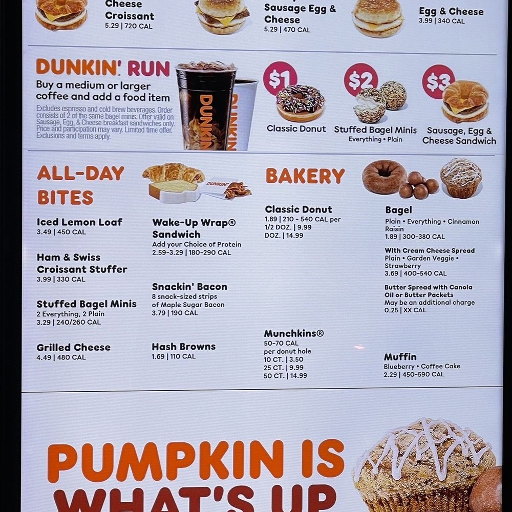Dunkin Donuts Breakfast Specials Dunkin Menu Your Guide To 