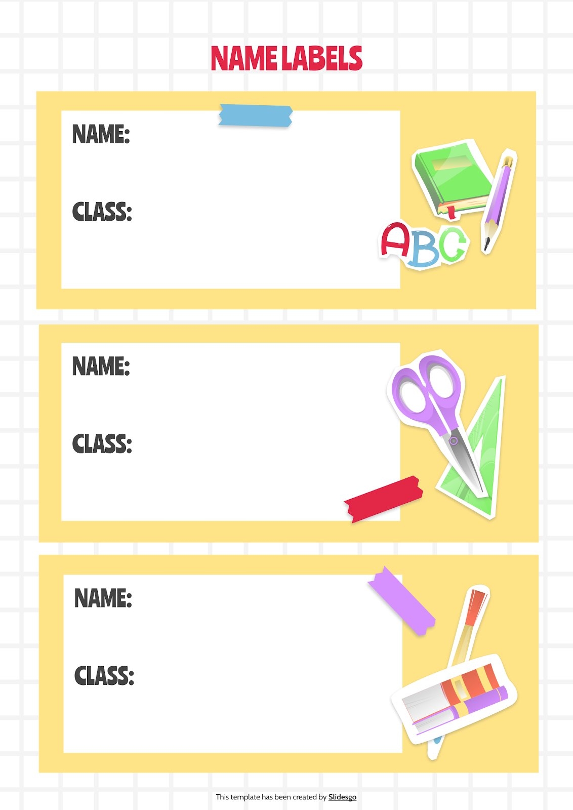 free printable name labels