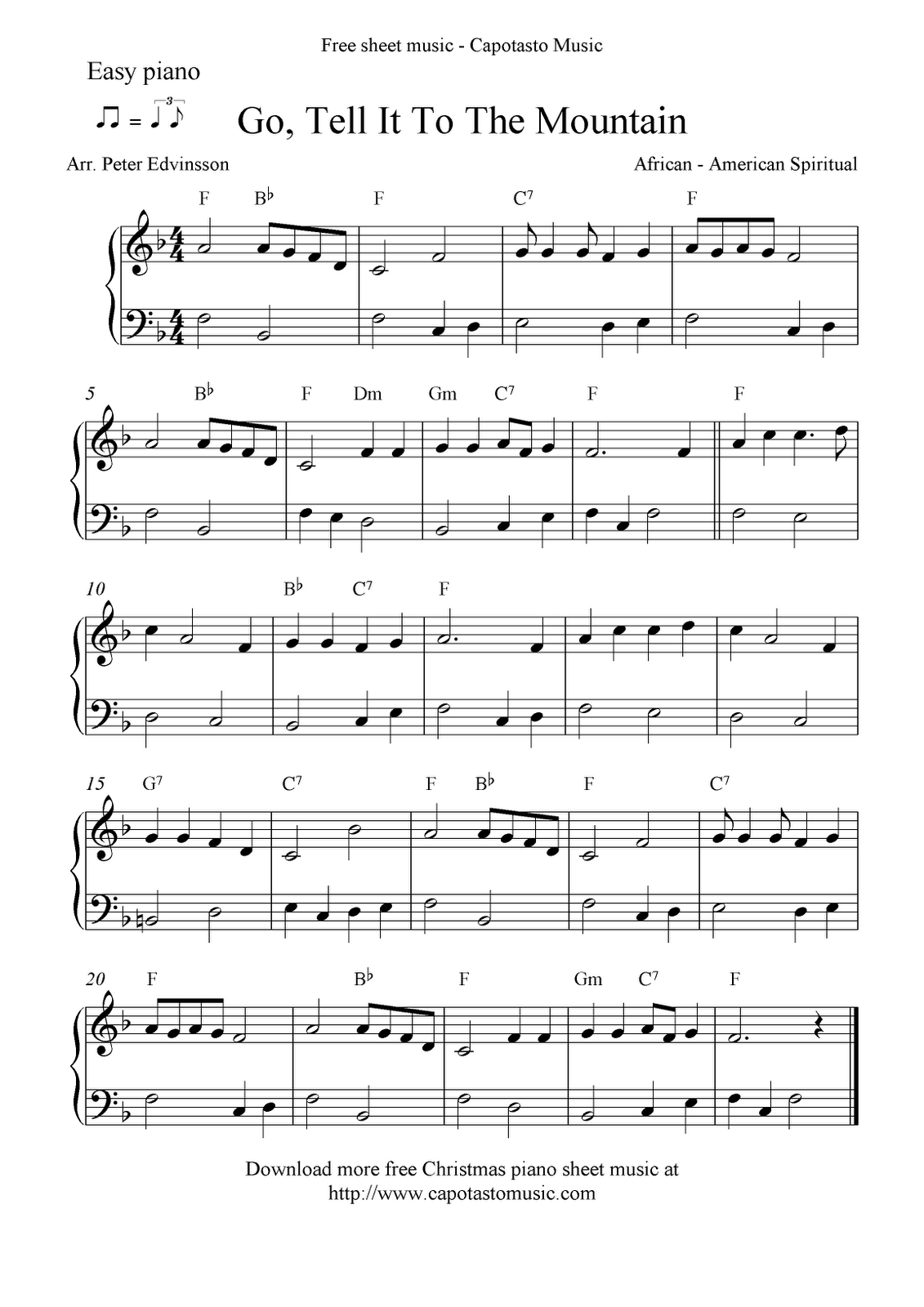 free printable music sheet