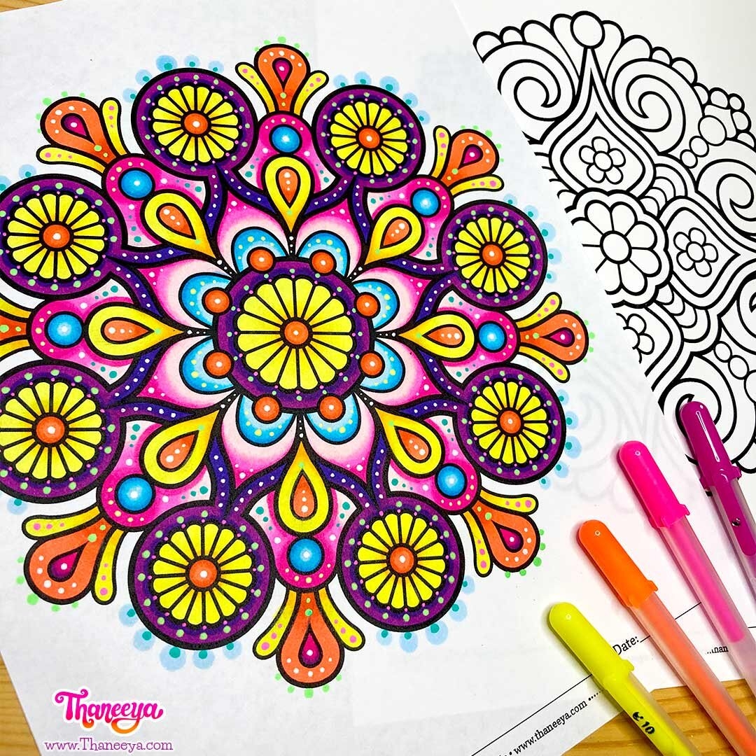 Easy Mandala Coloring Pages Set Of 12 Printable Mandalas To Color Art Is Fun