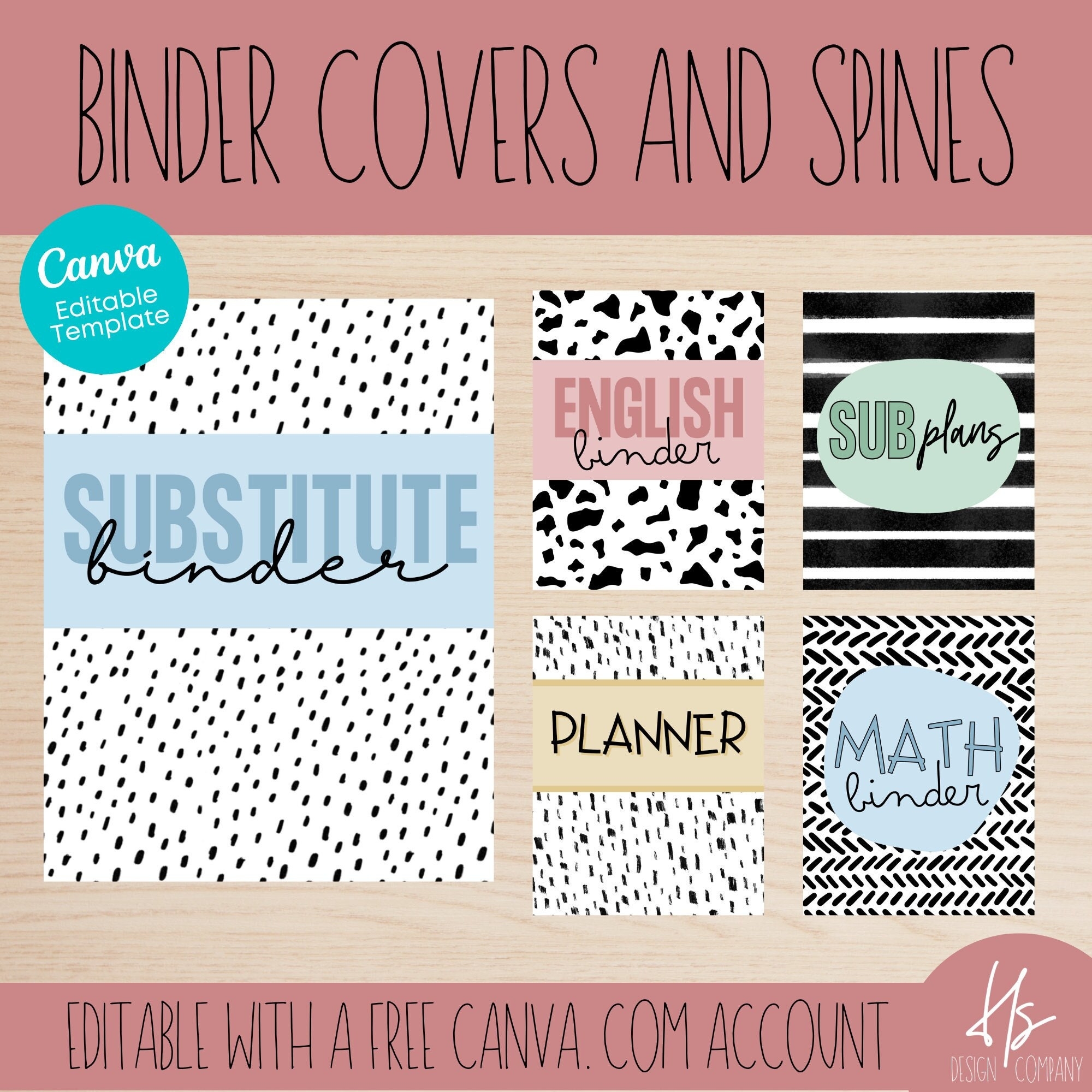 EDITABLE Colorful Binder Covers U0026 Spines Printable Binder Covers