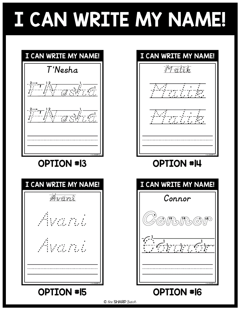 i can write my name free printable