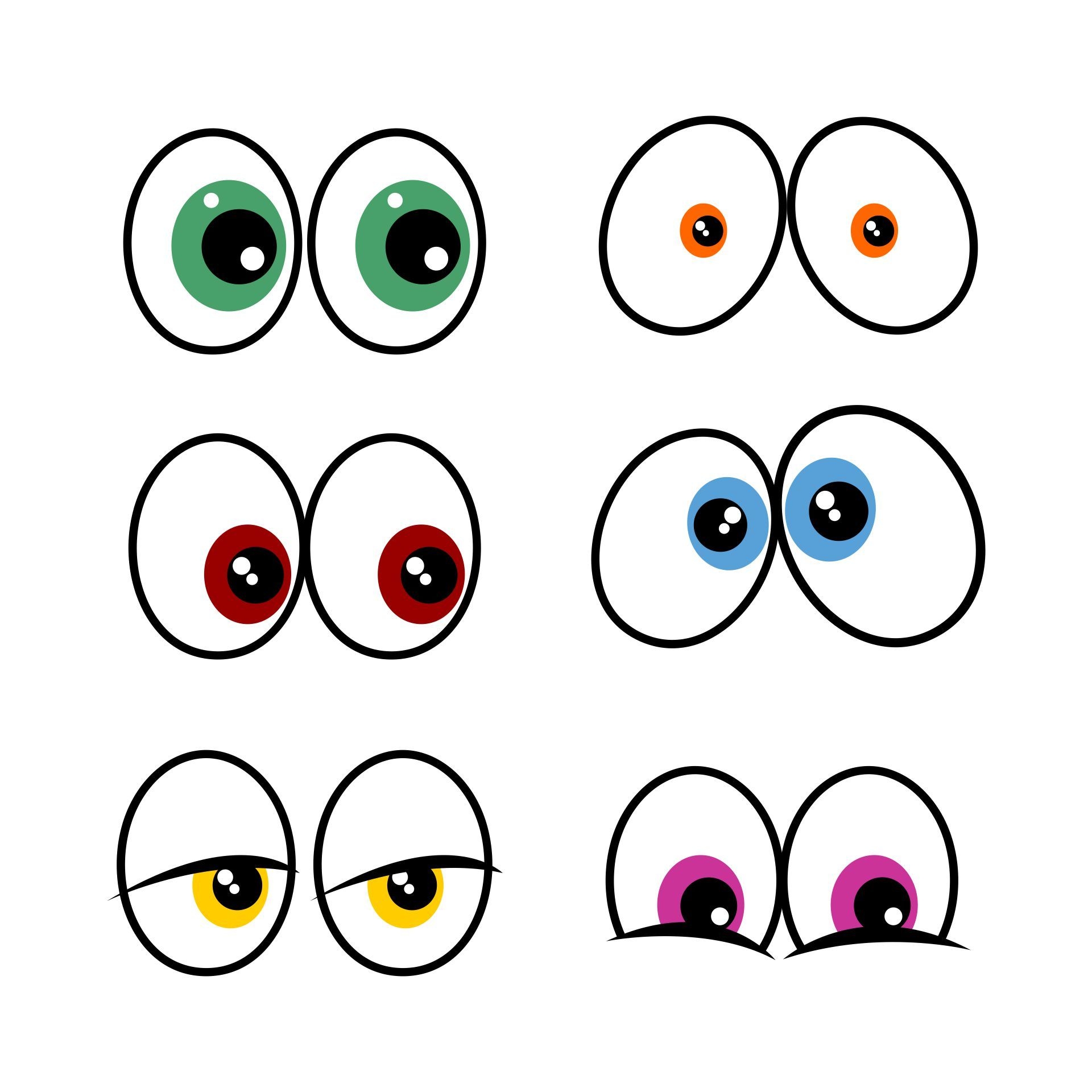printable cartoon eyes