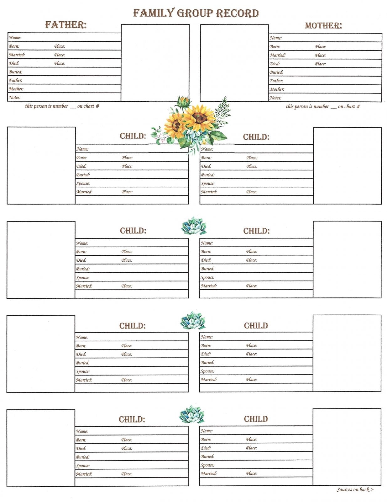 Family Downloadable Family Group Chart 2