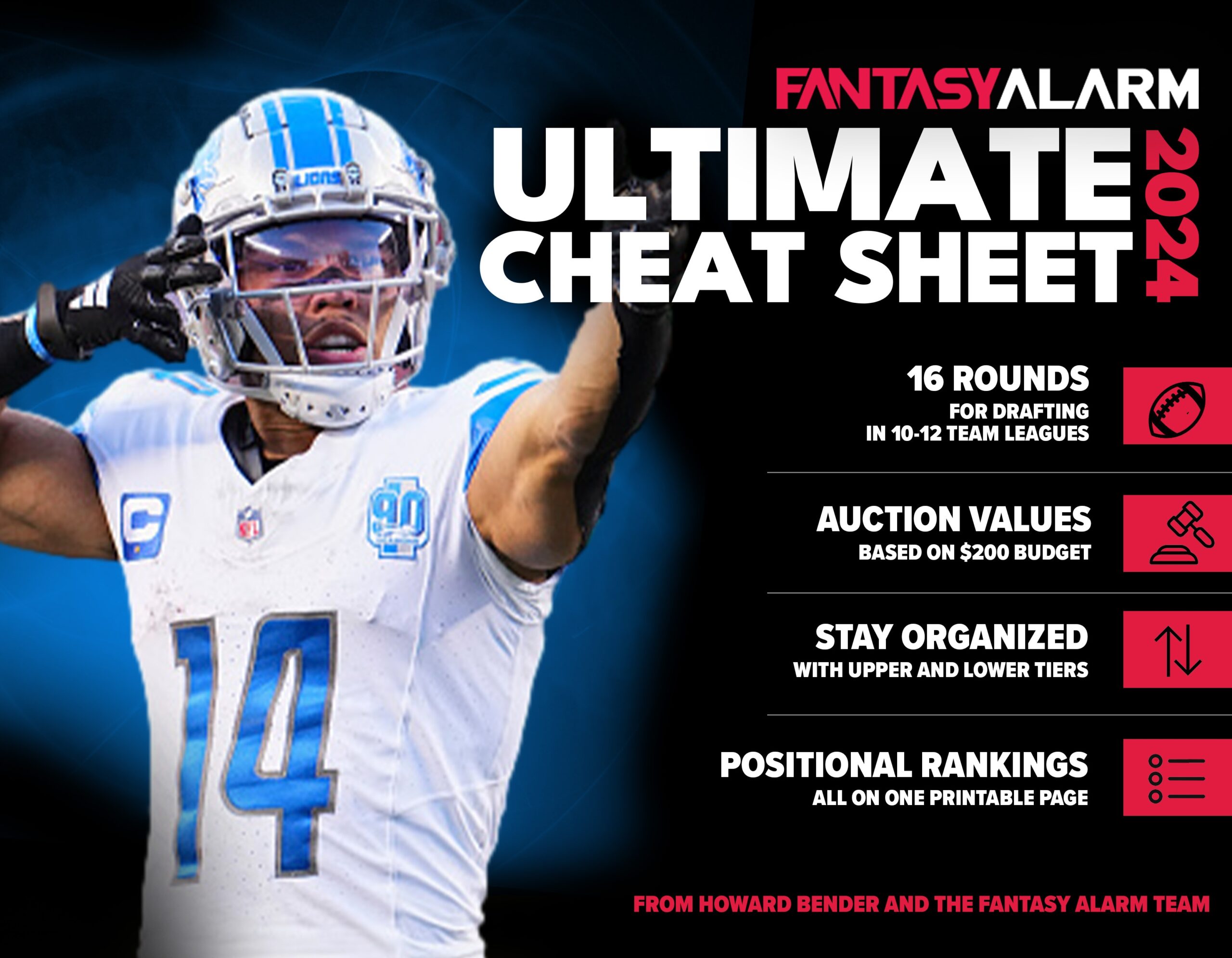 Fantasy Football Cheat Sheet 2024 Printable PDF For All Draft 