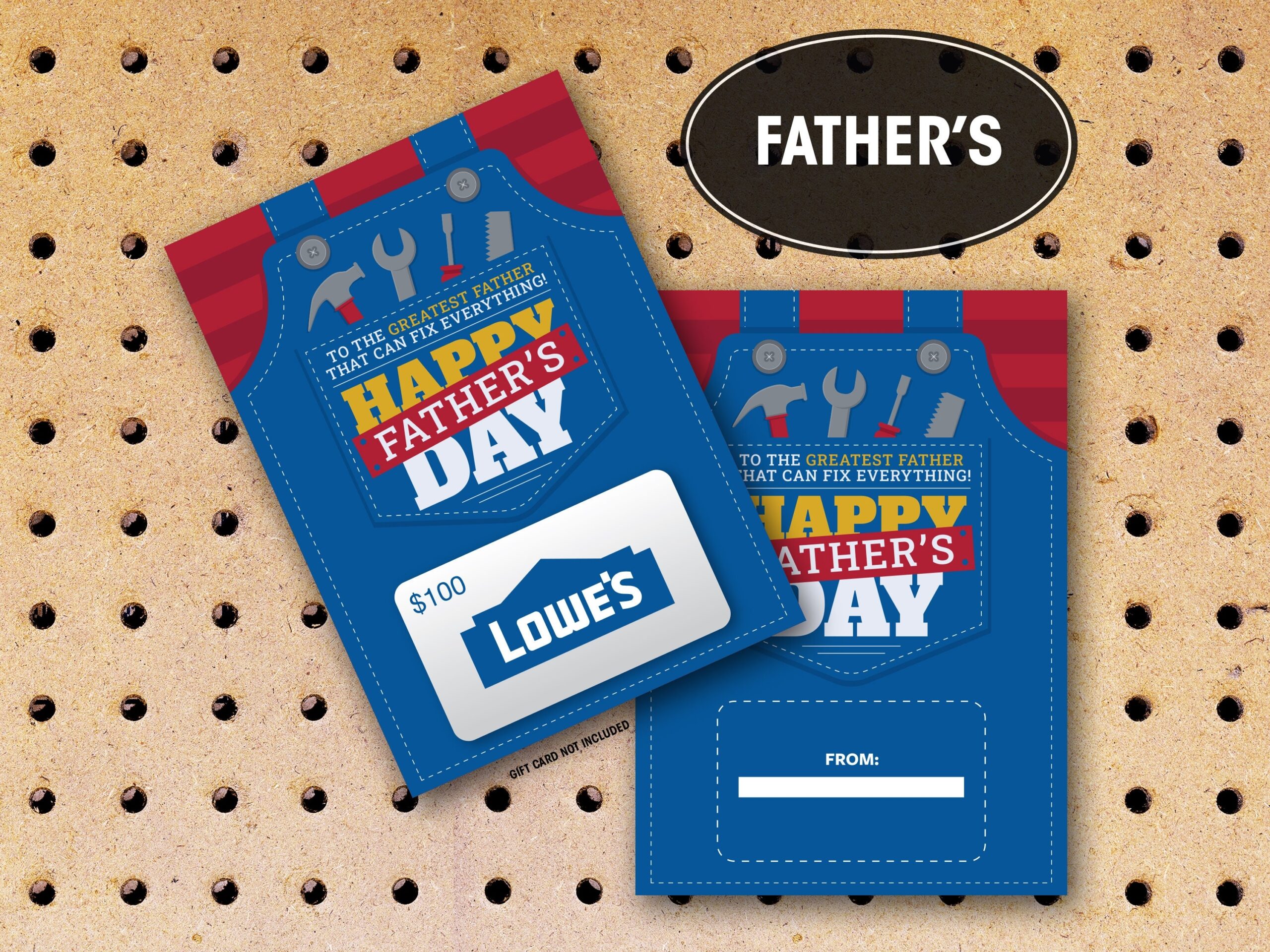Father s Day Dad Lowes Gift Card Holder Instant Download Printable Etsy