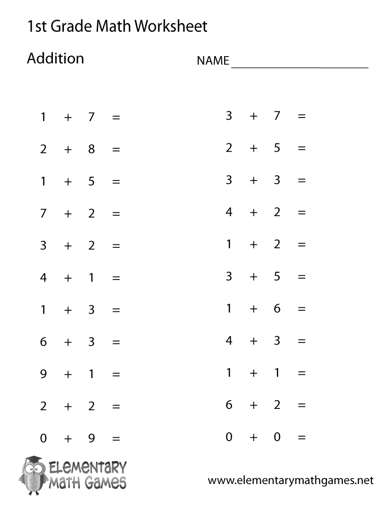 addition worksheets printable