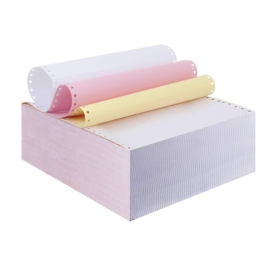 FirstZi 9 1 2 X 11 Inches Carbonless Continuous Forms Computer Paper Printable NCR Copy Paper For Dot Matrix Printer 3 Ply 333 Sets White Pink Yellow Amazon sg Office Products
