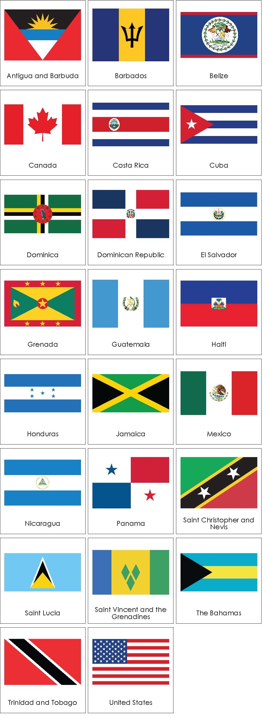 Flags Of North American Countries AMI Digital