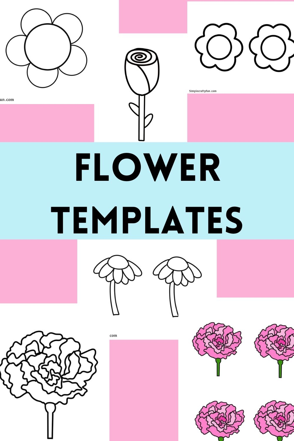 Flower Templates And Coloring Pages Free Printables 