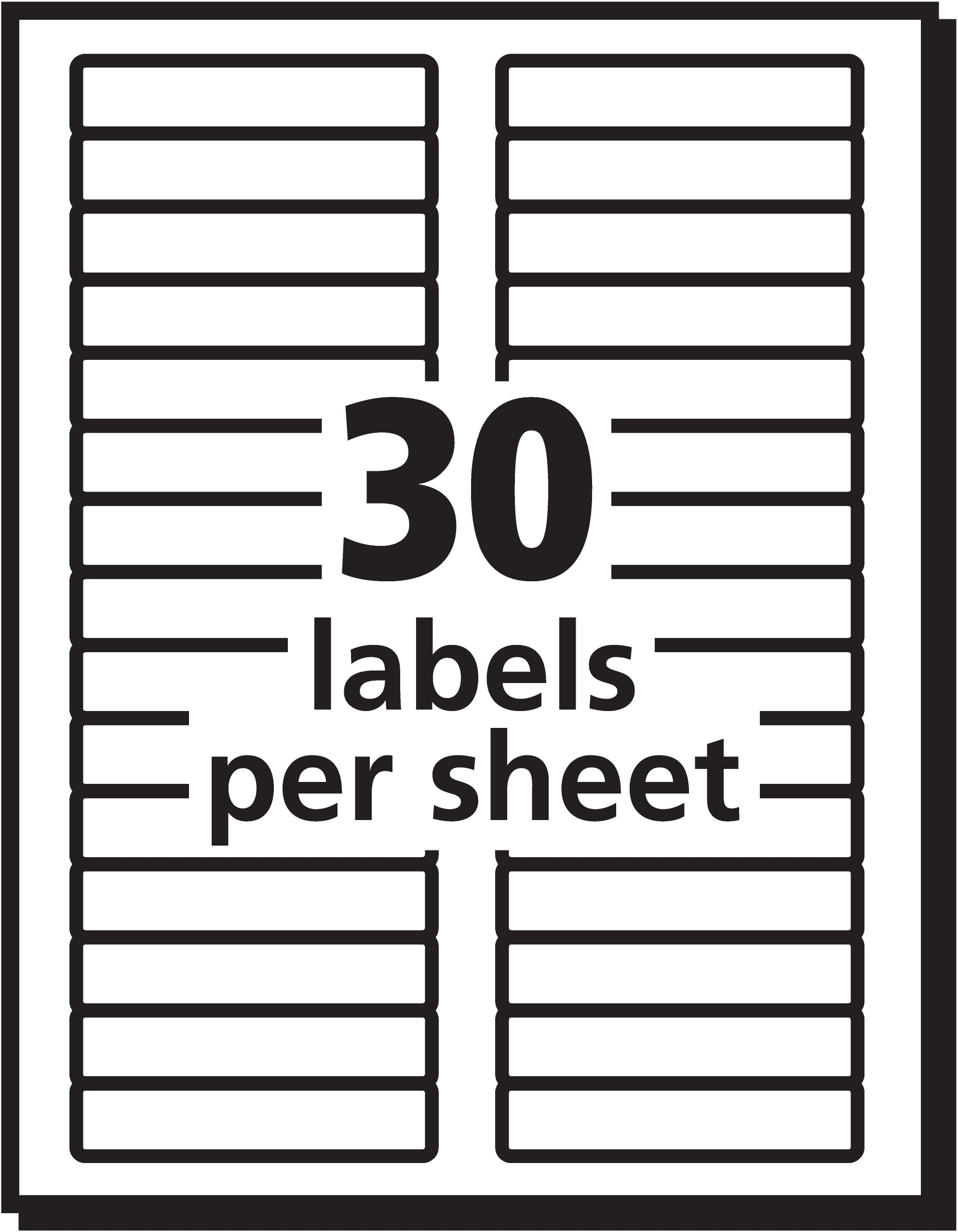 Folder Labels Stickers Avery Easy Peel File Folder Labels 756 White Labels 3 Pack Template Word