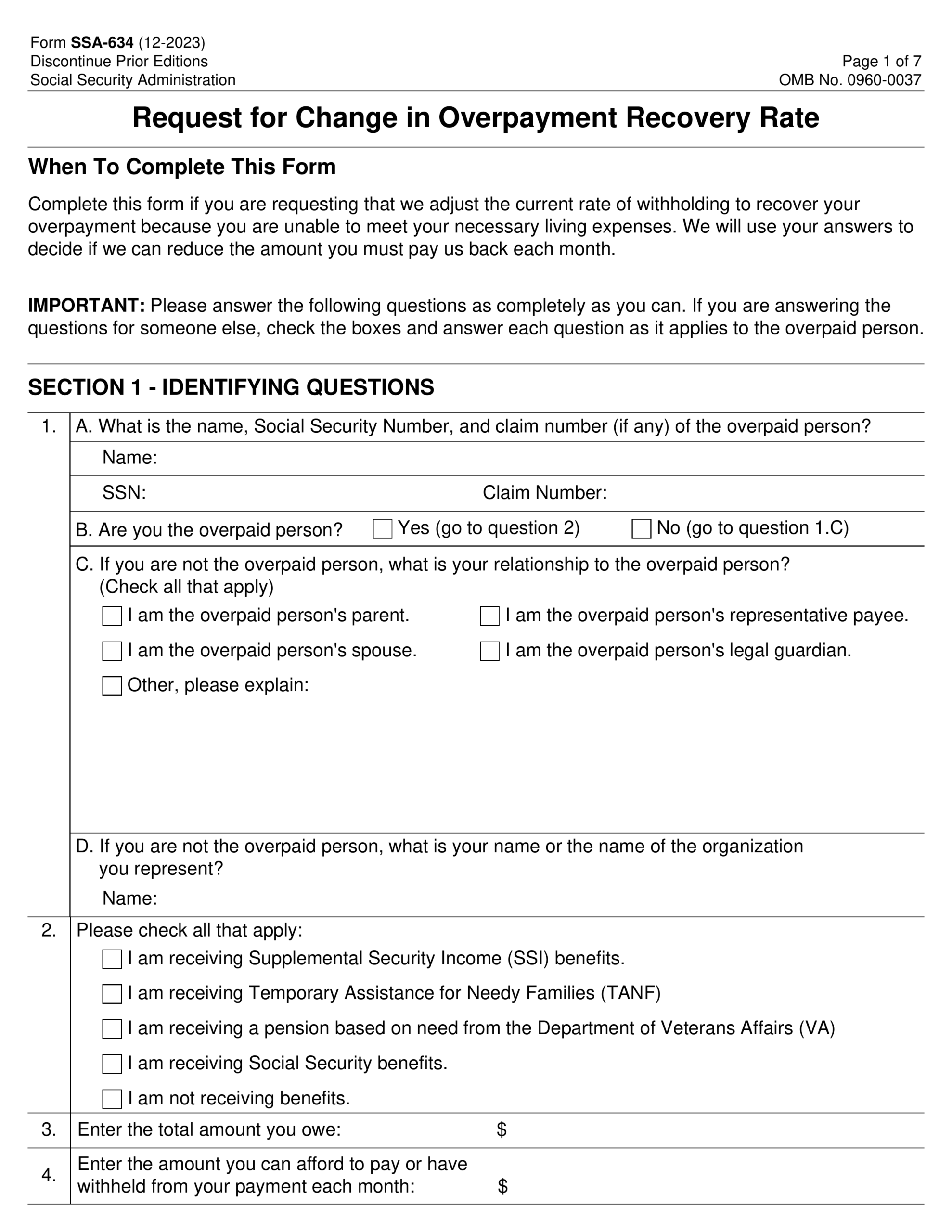ssa 1696 printable form