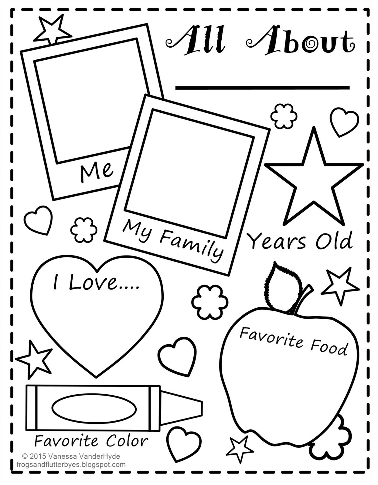 all about me printable free