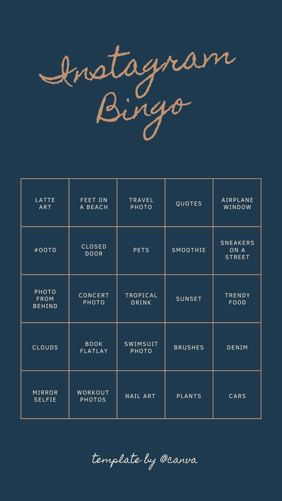 printable blank bingo board