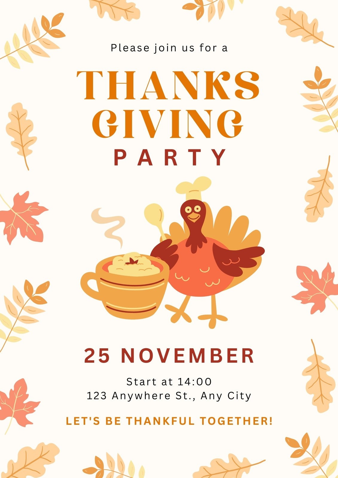 Free And Customizable Thanksgiving Templates