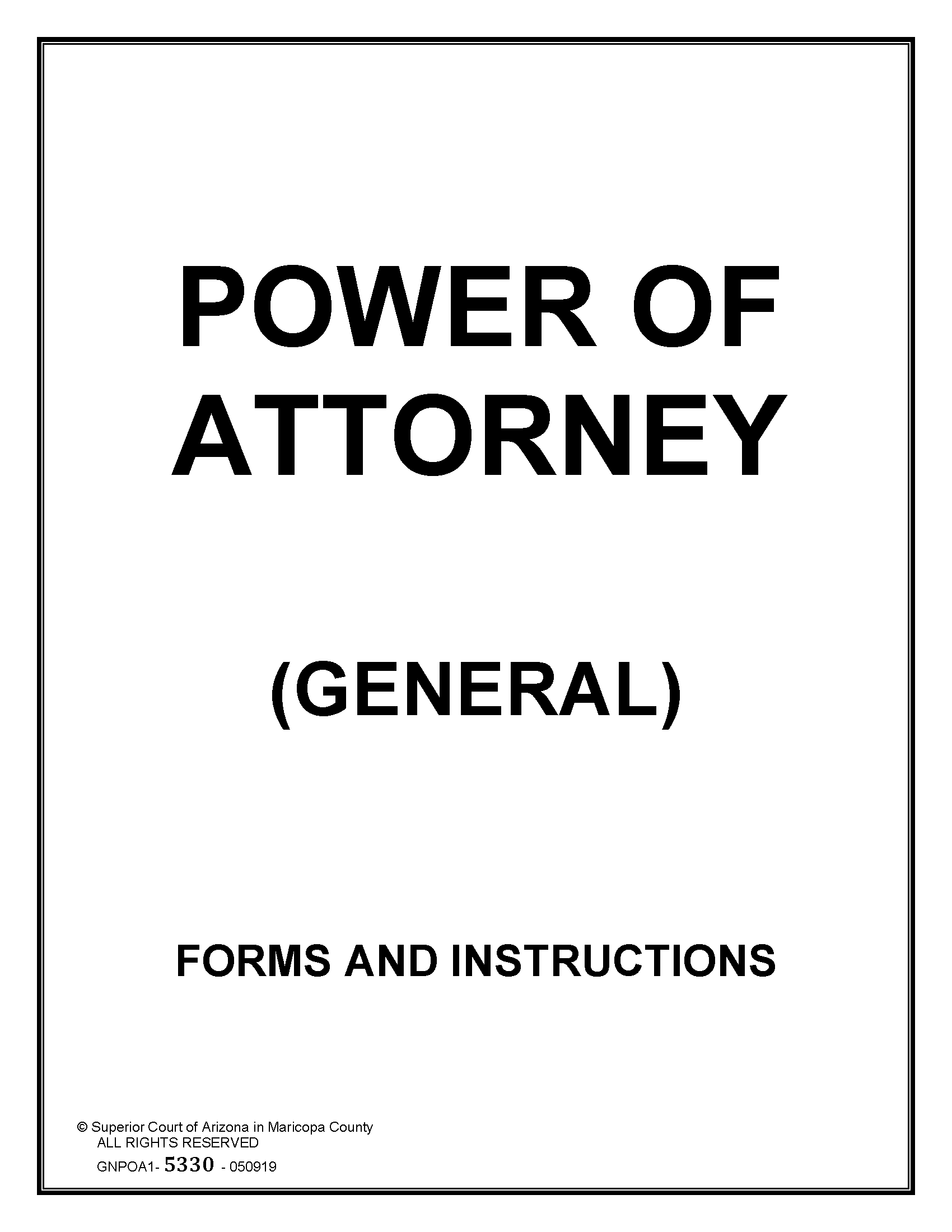 durable power of attorney form free printable