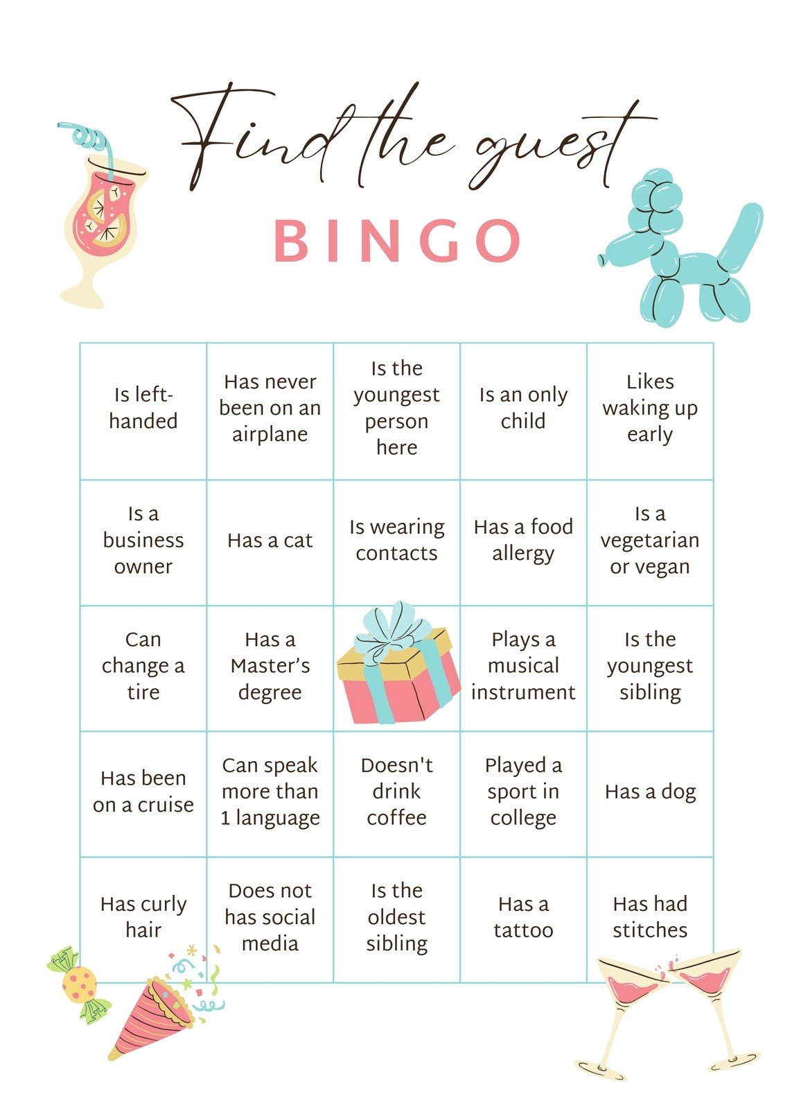 blank bingo card printable