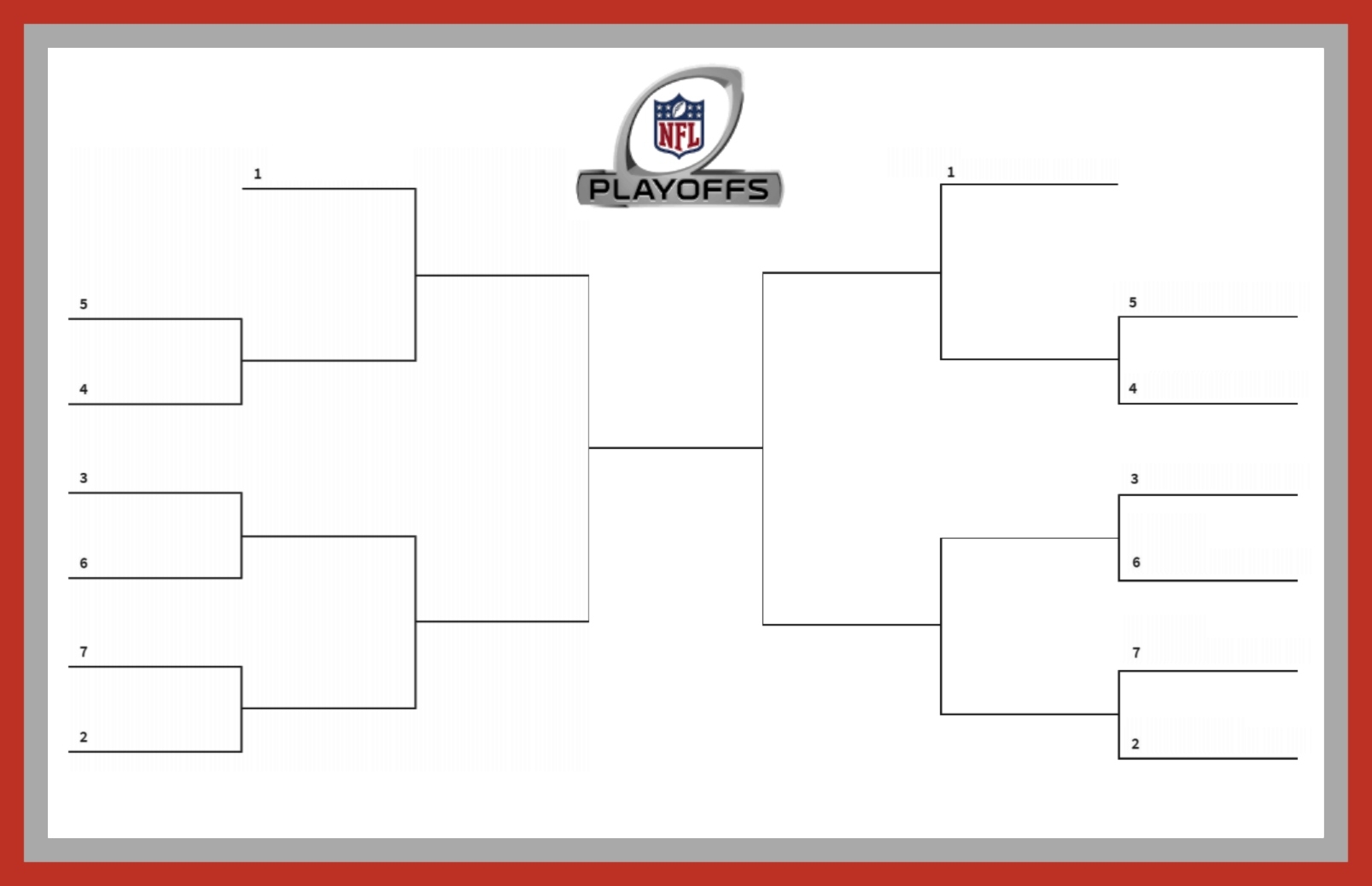 Free Blank NFL Playoff Brackets And Printable Template For 2021 Worksheets Library