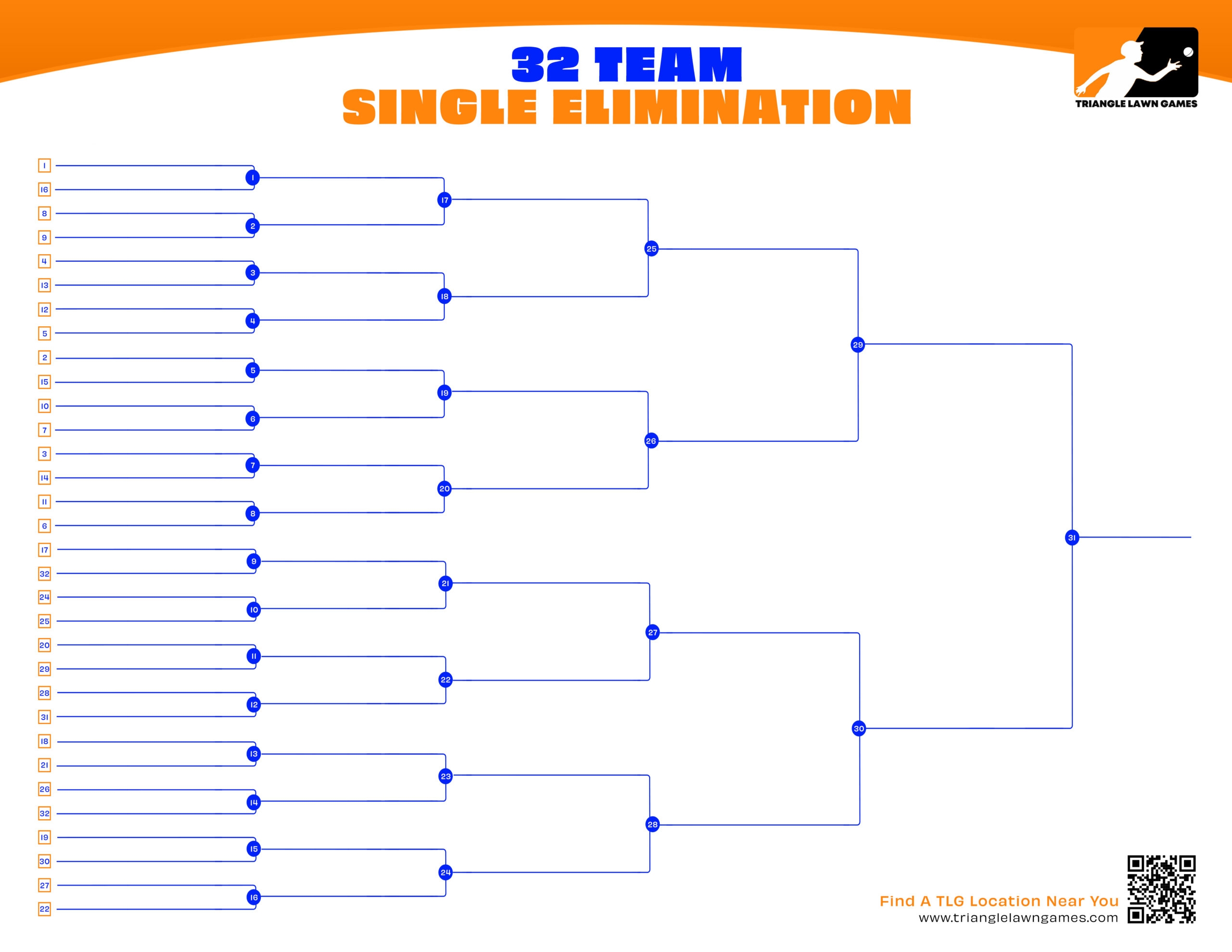 Free Cornhole Tournament Printable Brackets Triangle Lawn Games