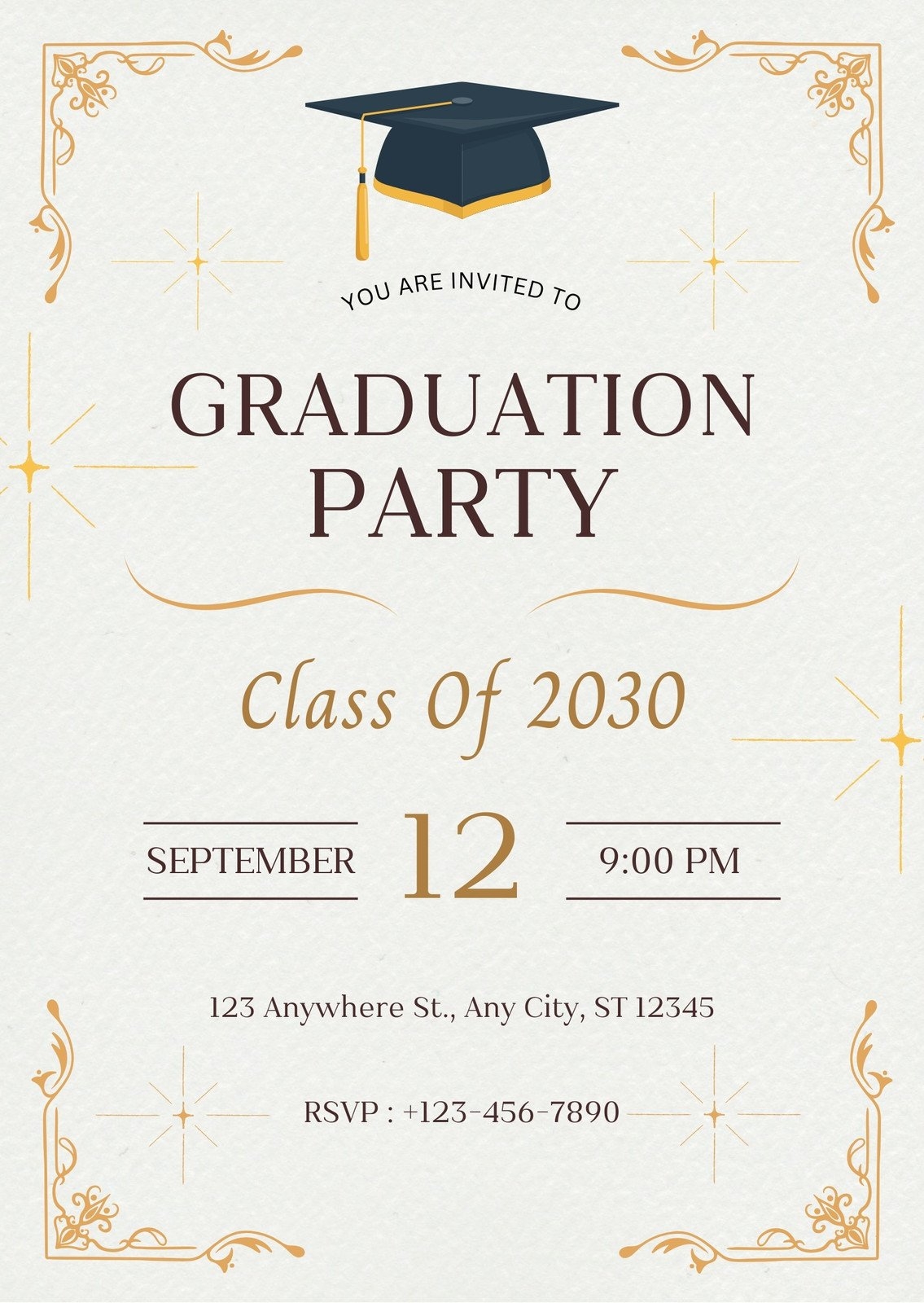 printable grad party invites